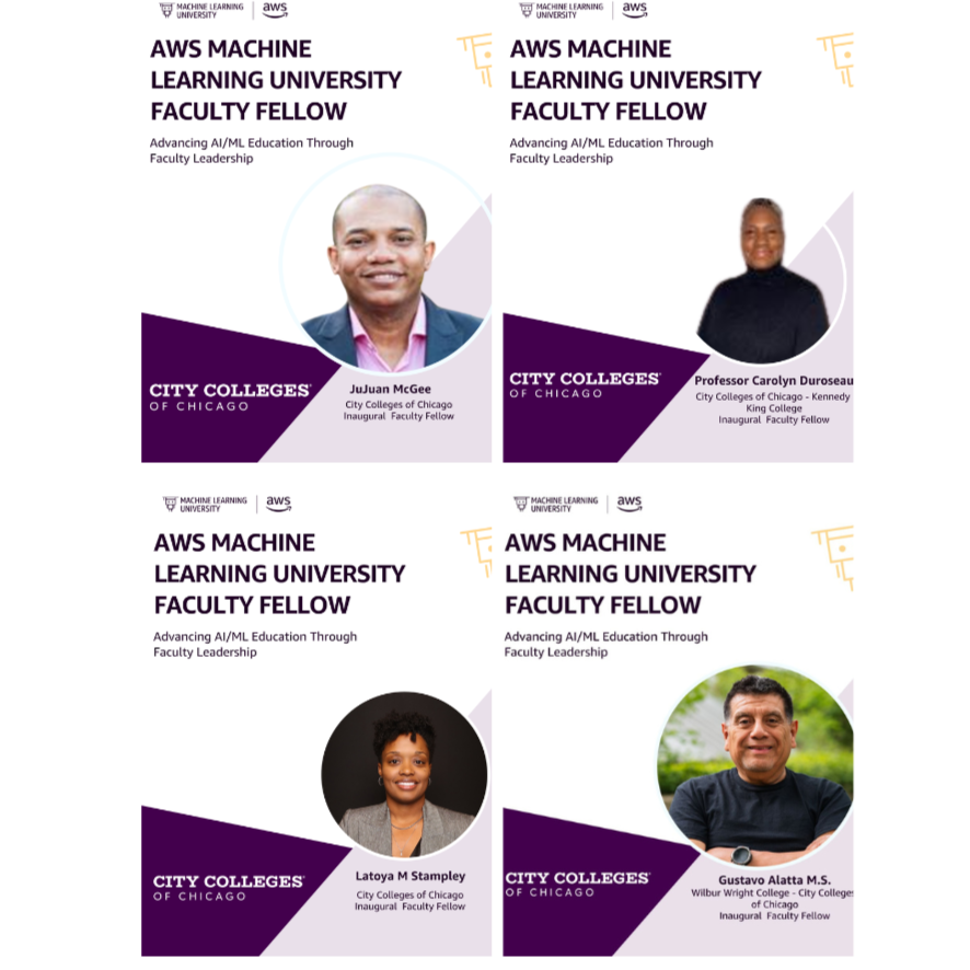 City Colleges Faculty Selected to Lead AI and Machine Learning Education Through AWS Fellowship