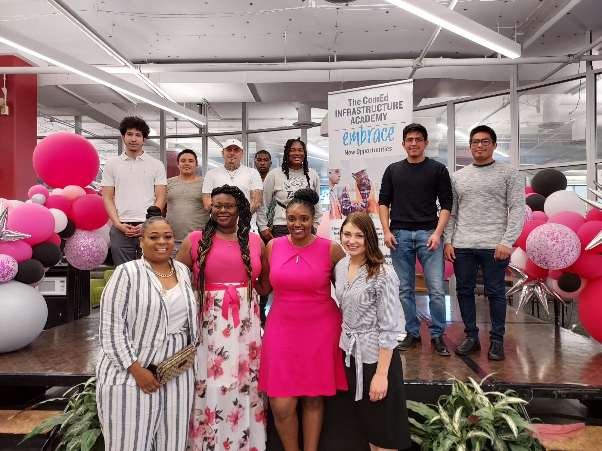 ComEd Awards Diverse Group of 15 Training Grads a Full Ride to Dawson Tech