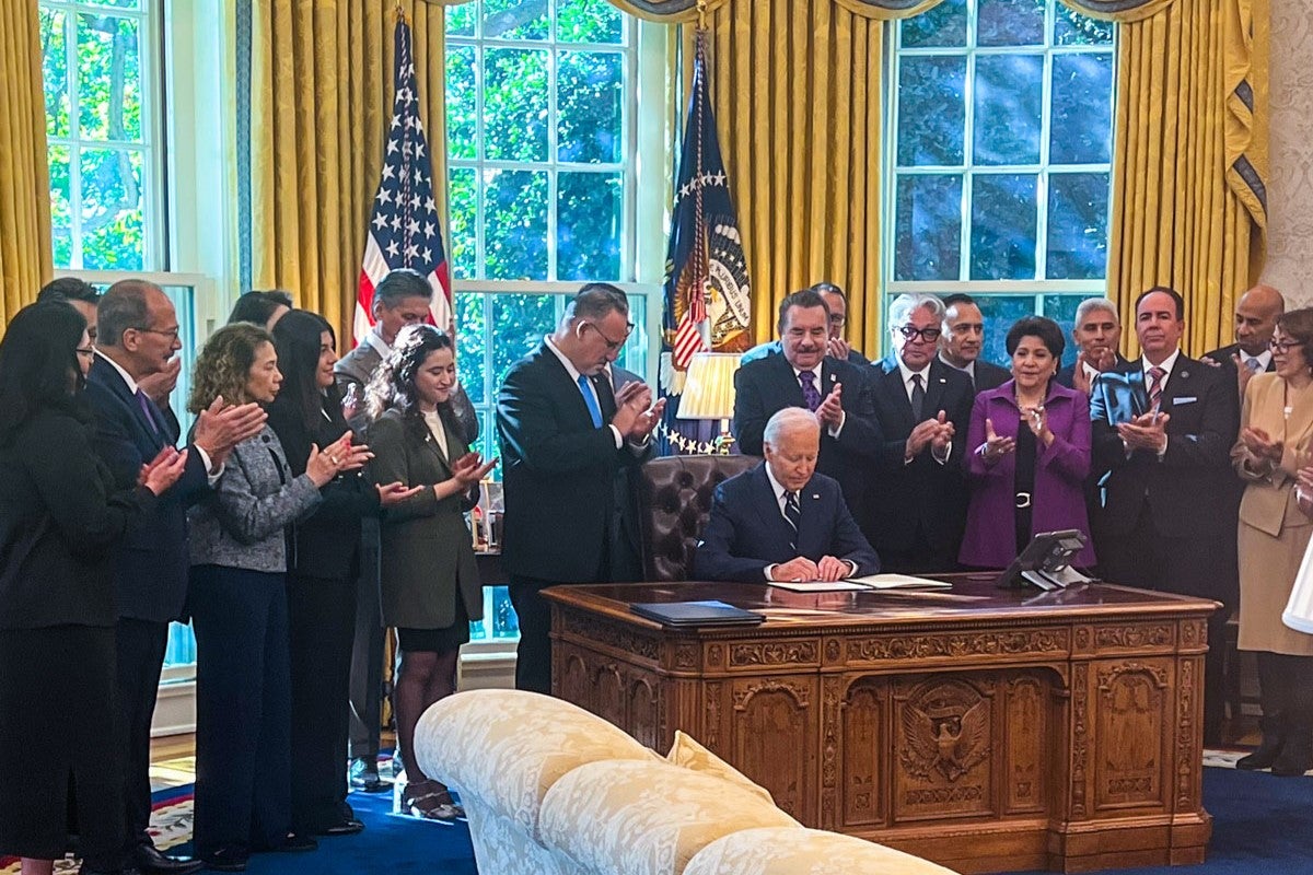 Chancellor Salgado Joins President Biden at the White House to Advance Support for Hispanic-Serving Institutions