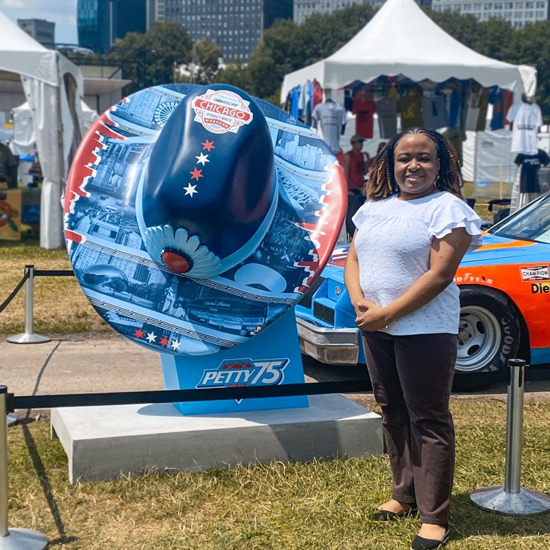 Kennedy-King Student’s Design Featured on Statue at NASCAR Street Race