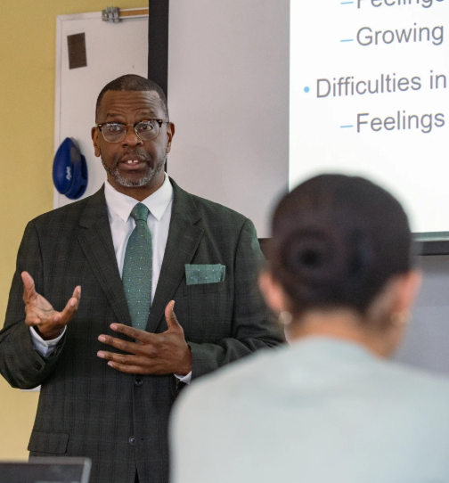 WBEZ reports: In Austin, Black mentors are making college possible, including Dr. Brown, a Malcolm X College professor